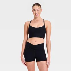 Women's Piped Sports Bra - JoyLab™ Black XXS