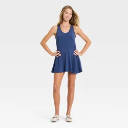 Women's Washed Jersey Active Dress - JoyLab™ Dark Blue M