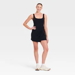 Women's Knit Side-Tie Active Dress - JoyLab™ Black XL