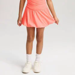 Girls' Quick Dry Sporty Bubble Hem Skort - Cat & Jack™ Neon Pink S