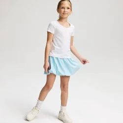 Girls' Quick Dry Sporty Bubble Hem Skort - Cat & Jack™ Blue S