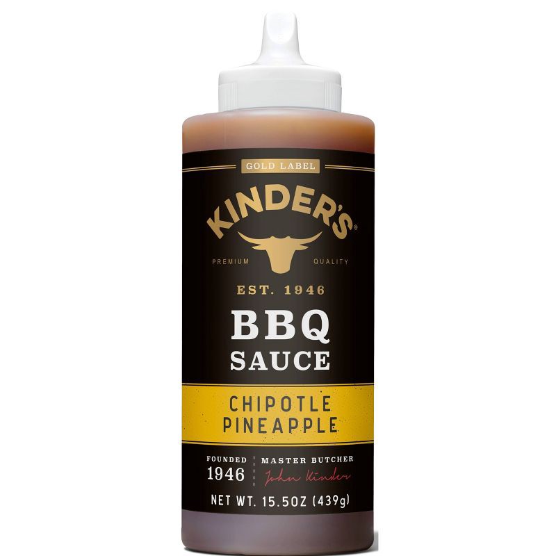 slide 1 of 3, Kinder's Gold Label Chipotle Pineapple BBQ Sauce - 15.5oz, 15.5 oz