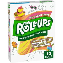 Fruit Roll-Ups Fruit Snacks Rainbow Sherbet - 5oz/10ct