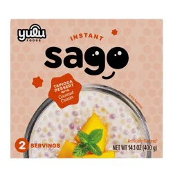 YULU Instant Sago Tapioca Pearl and Coconut Dessert Kit - 14.1oz/2ct
