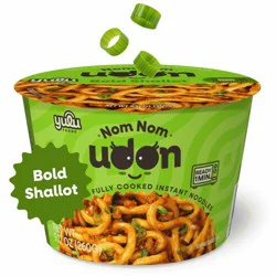 YULU Nom Nom Udon Bold Shallot Flavor Instant Noodles Cup - 9.17oz