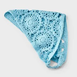Girls' Floral Knit Headscarf - art class™ Blue
