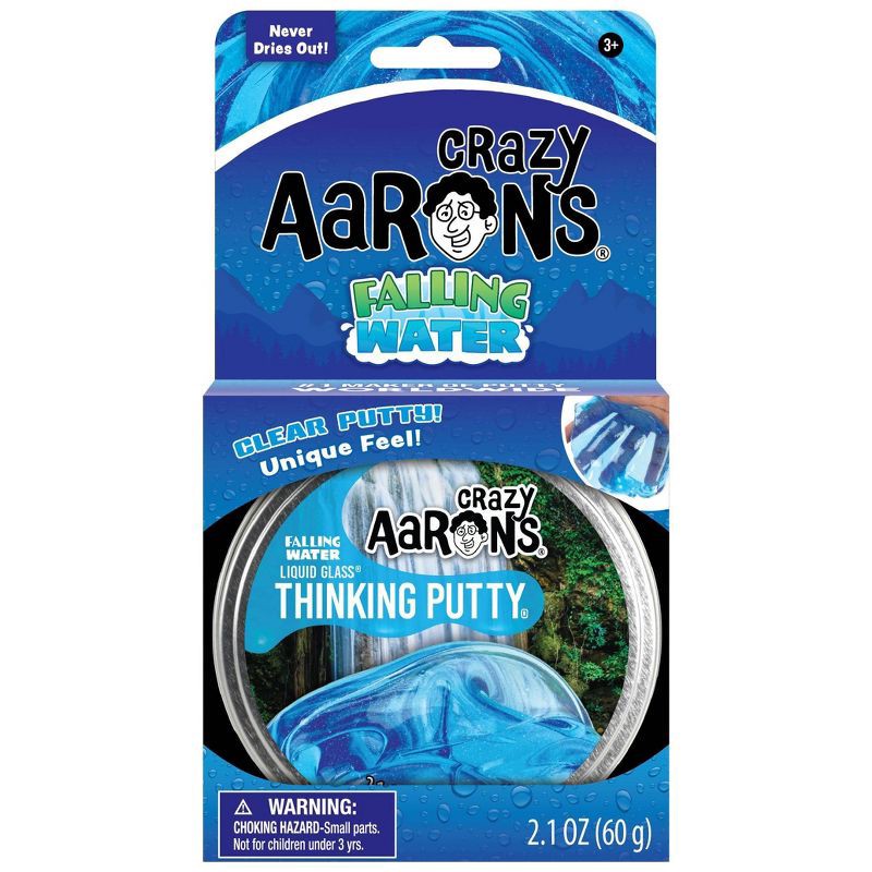 slide 1 of 9, Crazy Aaron's Falling Water 3.5" Thinking Putty Tin, 1 ct