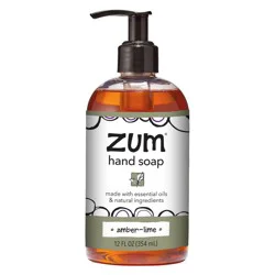 Zum Amber & Lime Hand Soap - 12oz: Paraben-Free, Sulfate-Free, Phthalate-Free, Gluten-Free