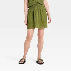 Women's Mini A-Line Skirt - Universal Thread™ Olive Green M