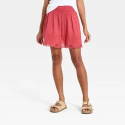 Women's Mini A-Line Skirt - Universal Thread™ Berry Red XS