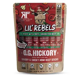 Righteous Felon Craft Jerky OG Hickory Mini Beef High-Protein Snack Meat Sticks - 7oz/14ct