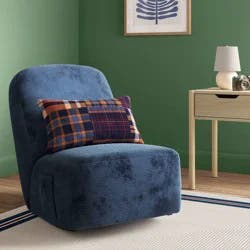 Rocking Floor Dorm Lounge Chair Navy Corduroy - Room Essentials™