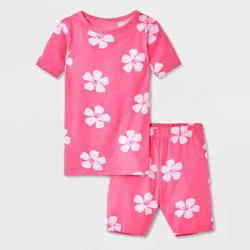 Toddler 2pc Short Sleeve Smooth Jersey Snug Fit Pajama Set - Cat & Jack™ Pink 4T