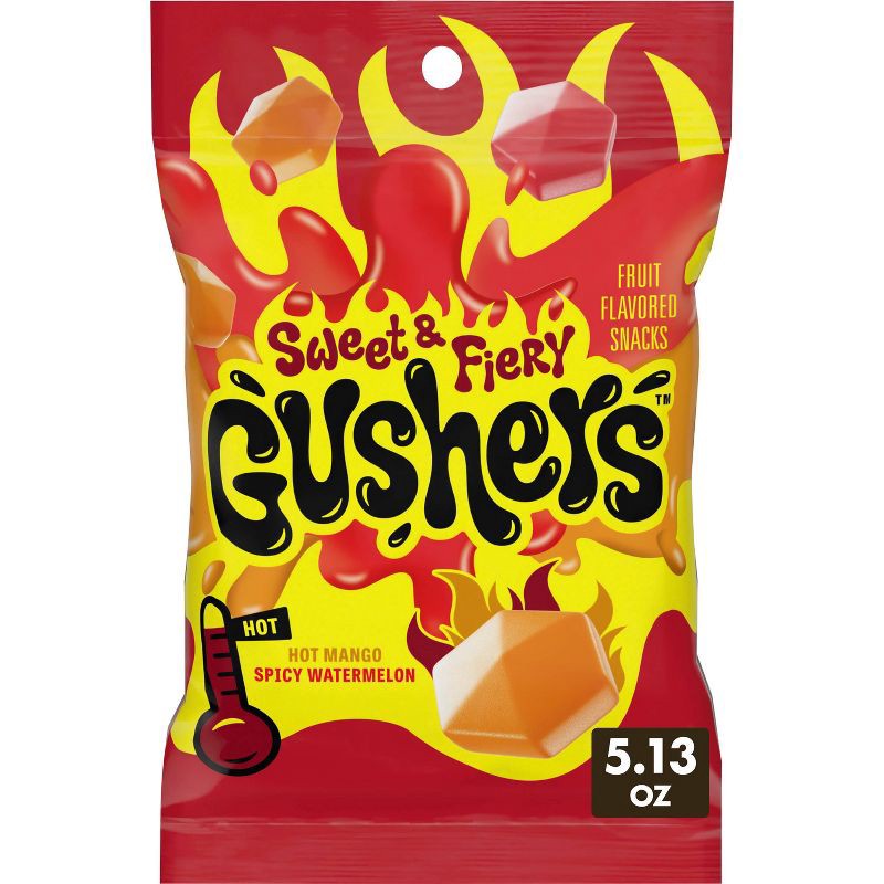 slide 1 of 4, Fruit Gushers Sweet & Fiery Candy - 5.13oz, 5.13 oz