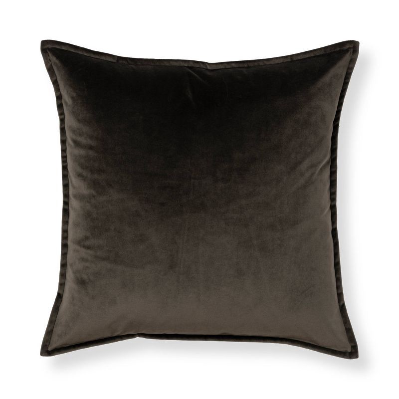 slide 1 of 5, Brentwood Velvet Toss Pillow Brown, 1 ct