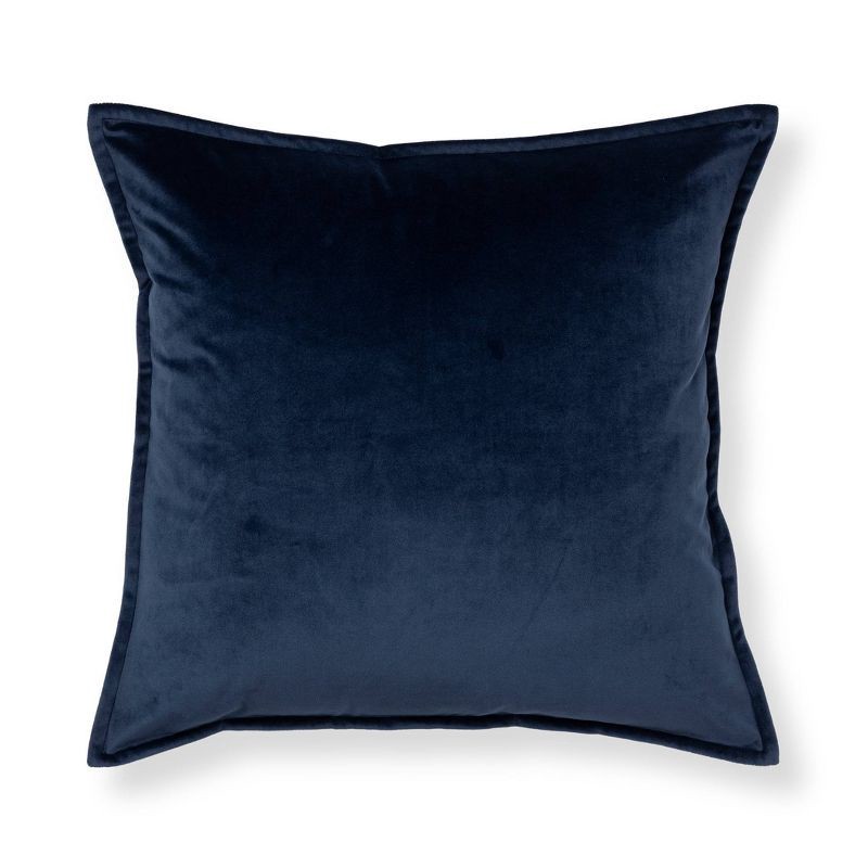 slide 1 of 3, Brentwood Velvet Toss Pillow Blue, 1 ct