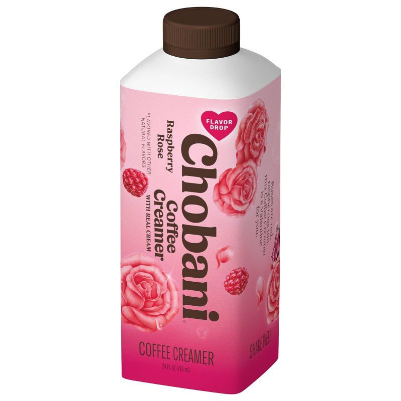 slide 3 of 9, Chobani Raspberry Rose Dairy Creamer - 24 fl oz, 24 fl oz
