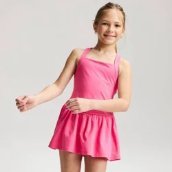 Girls' Quick Dry Knit Dress - Cat & Jack™ Pink L