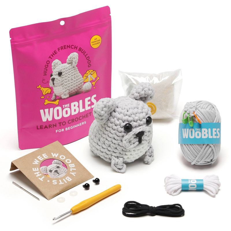 slide 1 of 9, The Woobles Hugo the Frenchie Crochet Kit, 1 ct