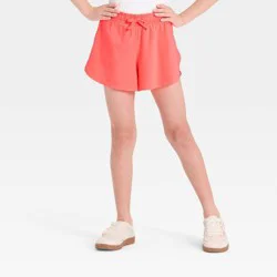 Girls' Pull-On Quick Dry Shorts - Cat & Jack™ Neon Pink L