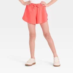 Girls' Pull-On Quick Dry Shorts - Cat & Jack™ Neon Pink L