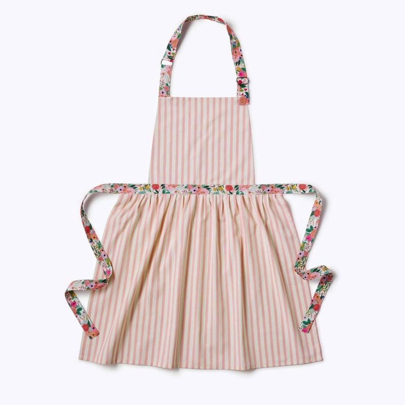 slide 1 of 5, Rifle Paper Co. Rose Stripe Apron, 1 ct