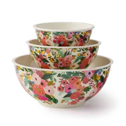 Rifle Paper Co. Garden Party 3pc Melamine Mixing Bowl Set