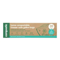 Compostic 100% Compostable Freezer Gallon Bags - 30ct