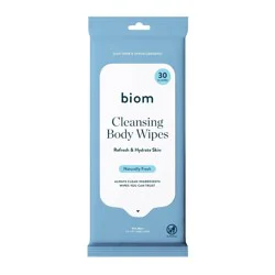 Biom Travel Pack Biodegradable Body Wipes - Naturally Fresh - 30ct