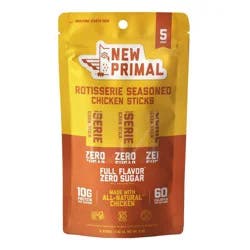 The New Primal Rotisserie Seasoned Chicken Meat Sticks Bag - 5oz/5ct