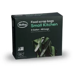BioBag Compostable Open Top Food Trash Bags - Small - 3 Gallon - 48ct