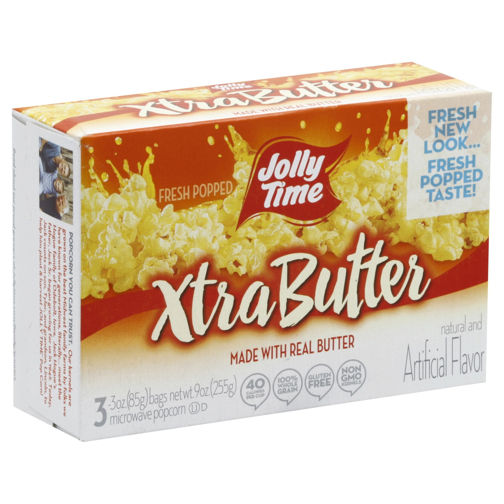 slide 1 of 1, Jolly Time Xtra Butter Popcorn, 3 ct; 3 oz