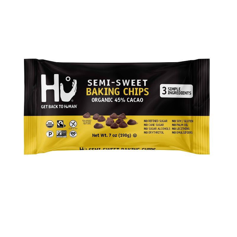 slide 1 of 4, Hu Kitchen Semi Sweet Chocolate Chips - 7oz, 7 oz