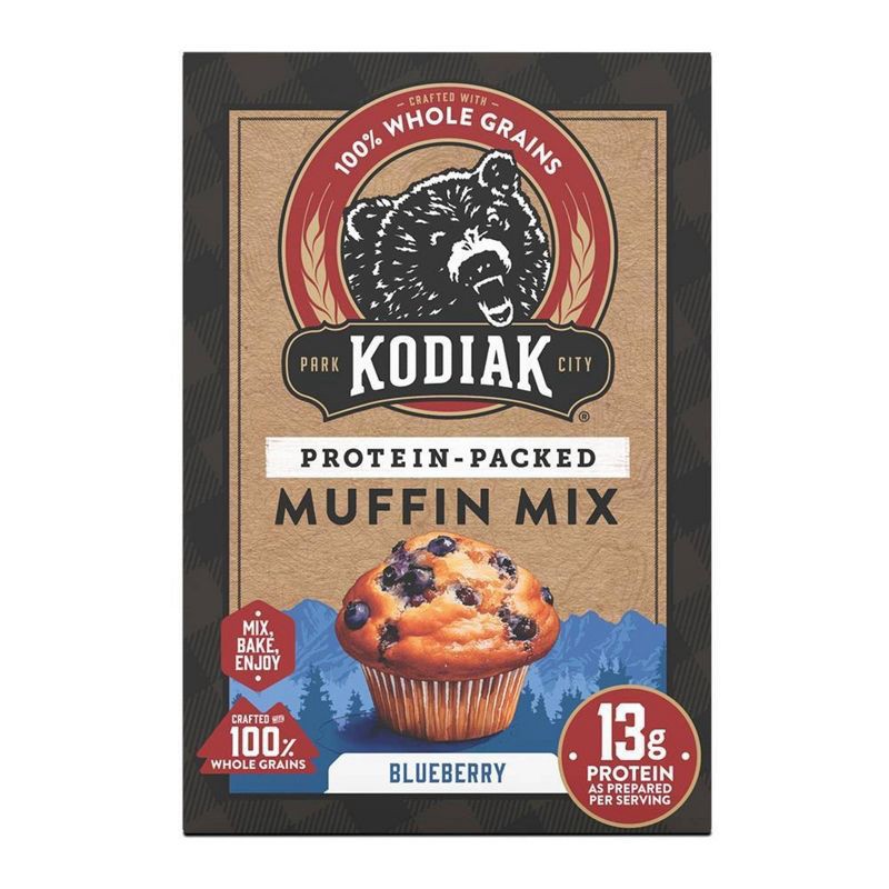 slide 1 of 8, Kodiak Cakes Kodiak Protein-Packed Blueberry Muffin Mix - 14oz, 14 oz