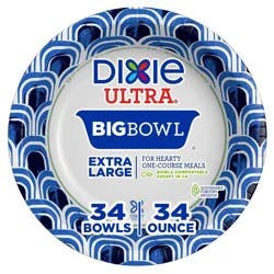 Dixie Ultra Big Disposable Bowls - 34ct/34oz