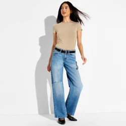 Women's Short Sleeve Crewneck T-Shirt - Wild Fable™ Light Brown XL