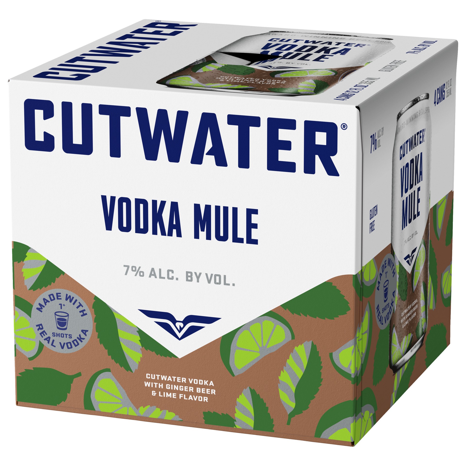 slide 5 of 7, Cutwater Spirits Ginger Beer & Lime Flavor Vodka Mule 4 - 12 fl oz Cans, 48 fl oz