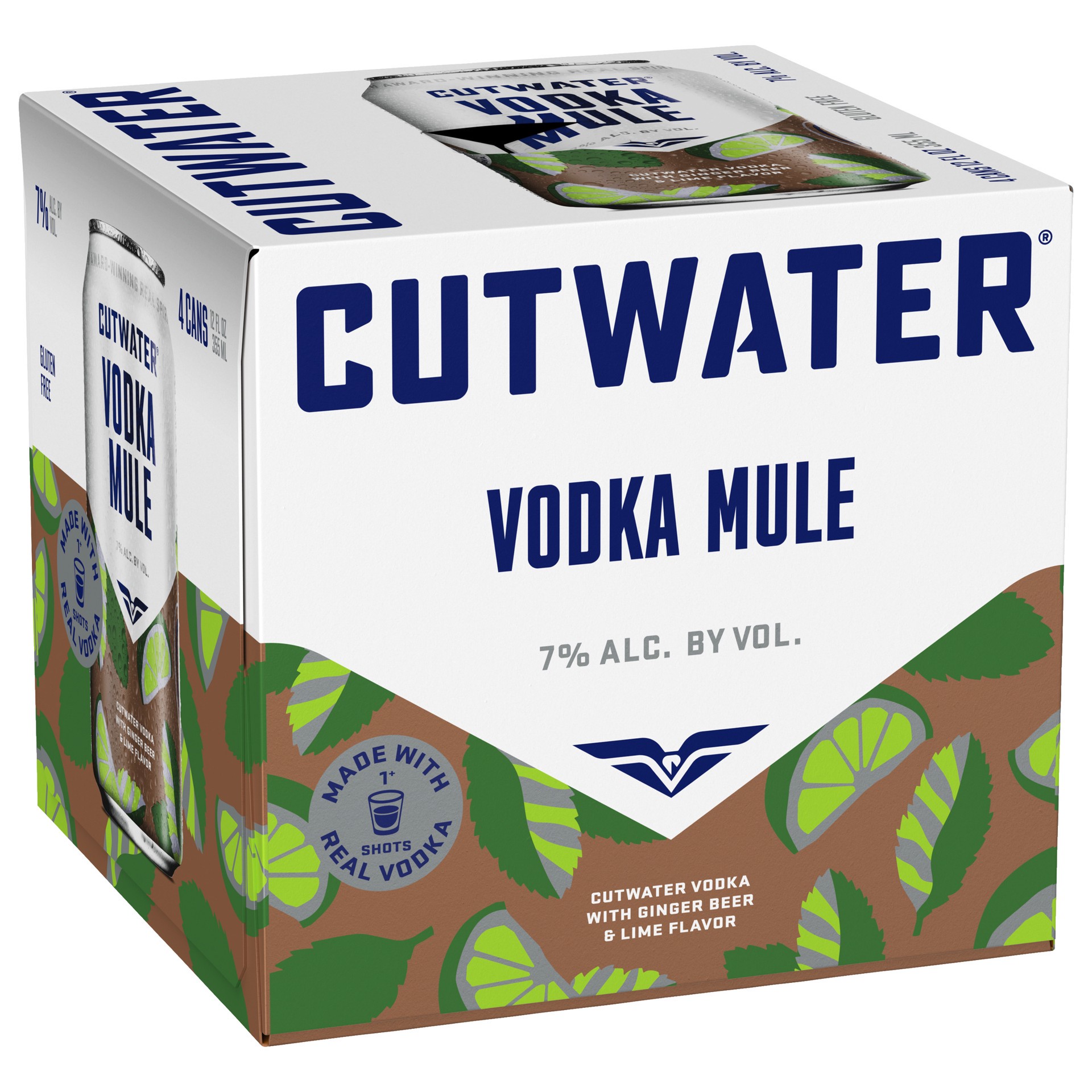 slide 7 of 7, Cutwater Spirits Ginger Beer & Lime Flavor Vodka Mule 4 - 12 fl oz Cans, 48 fl oz