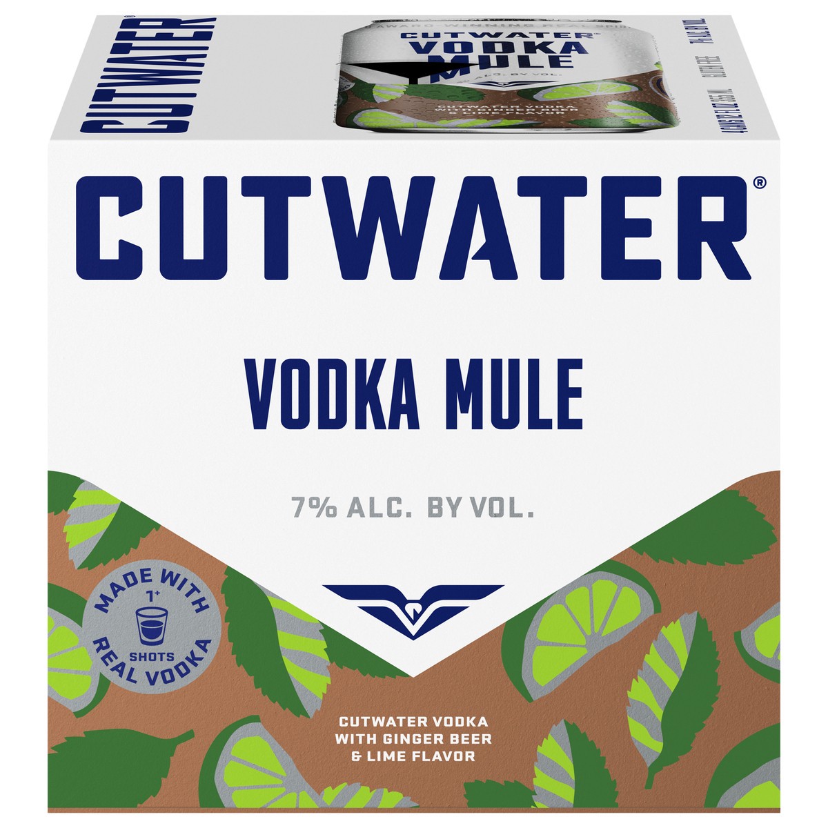 slide 1 of 7, Cutwater Spirits Spirits Ginger Beer & Lime Flavor Vodka Mule - 4 x 12 fl oz Cans, 12 fl oz