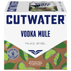 Cutwater Spirits Spirits Ginger Beer & Lime Flavor Vodka Mule - 4 x 12 fl oz Cans