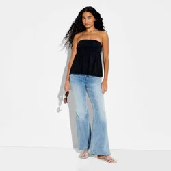 Women's Babydoll Tube Top - Wild Fable™ Black M