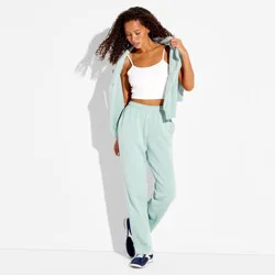 Women's Mid-Rise Slim Straight Sweatpants - Wild Fable™ Slate Blue M