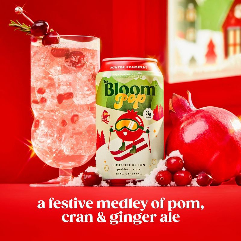 slide 6 of 7, BLOOM NUTRITION Bloom Pop Winter Pomberry Soda - 12 fl oz, 12 fl oz