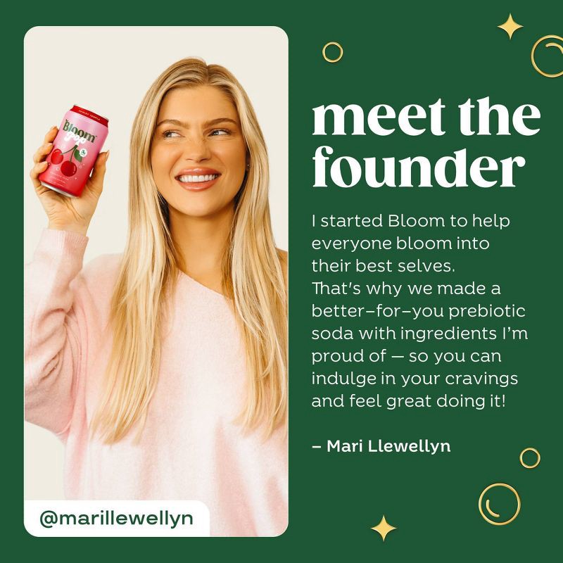 slide 7 of 7, BLOOM NUTRITION Bloom Pop Winter Pomberry Soda - 12 fl oz, 12 fl oz