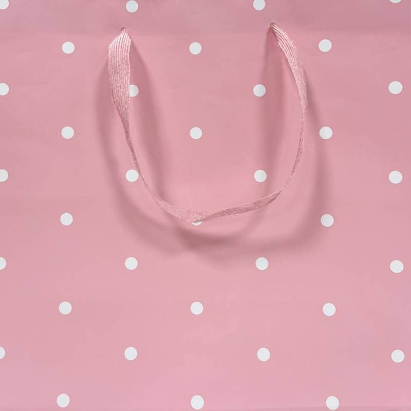 slide 3 of 3, Bows And Sparkles Large Polka Dots Gift Bag Pink, 1 ct