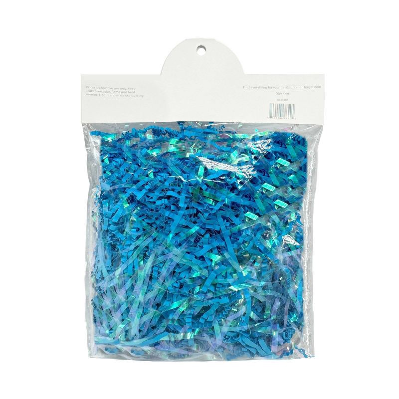 slide 4 of 4, Bows And Sparkles 1.5oz Paper Shred Filler Blue, 1.5 oz