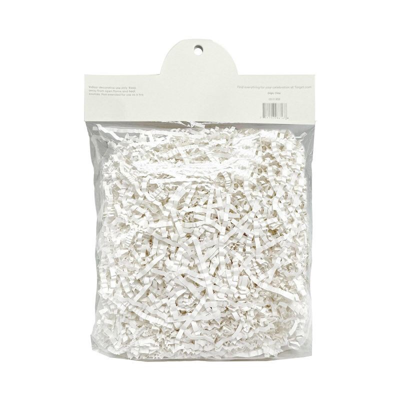 slide 4 of 4, Bows And Sparkles 1.5oz Paper Shred Filler White, 1.5 oz