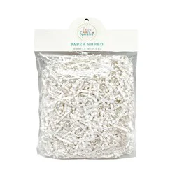 Bows And Sparkles 1.5oz Paper Shred Filler White