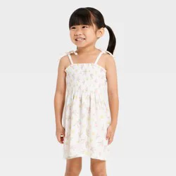 Grayson Mini Toddler Girls' Floral Midi Terry Dress - White 18M