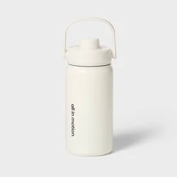 16oz Stainless Steel Water Bottle White - All In Motion™